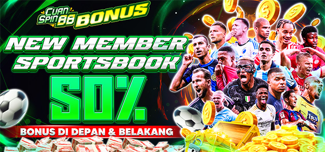 BONUS NEW MEMBER SPORTS 50% ( BONUS DI DEPAN & BELAKANG )